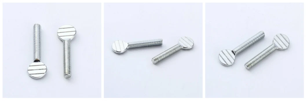 M4 Steel Regular Round Head Thumb Screws Machine Threaded Racket Thumb Screw