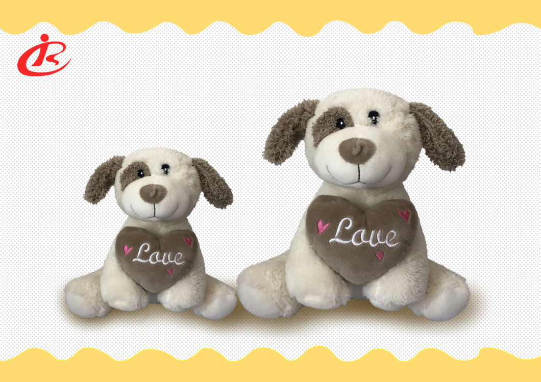 Plush Smile I Love You Dog with Heart for Lover's Gifts