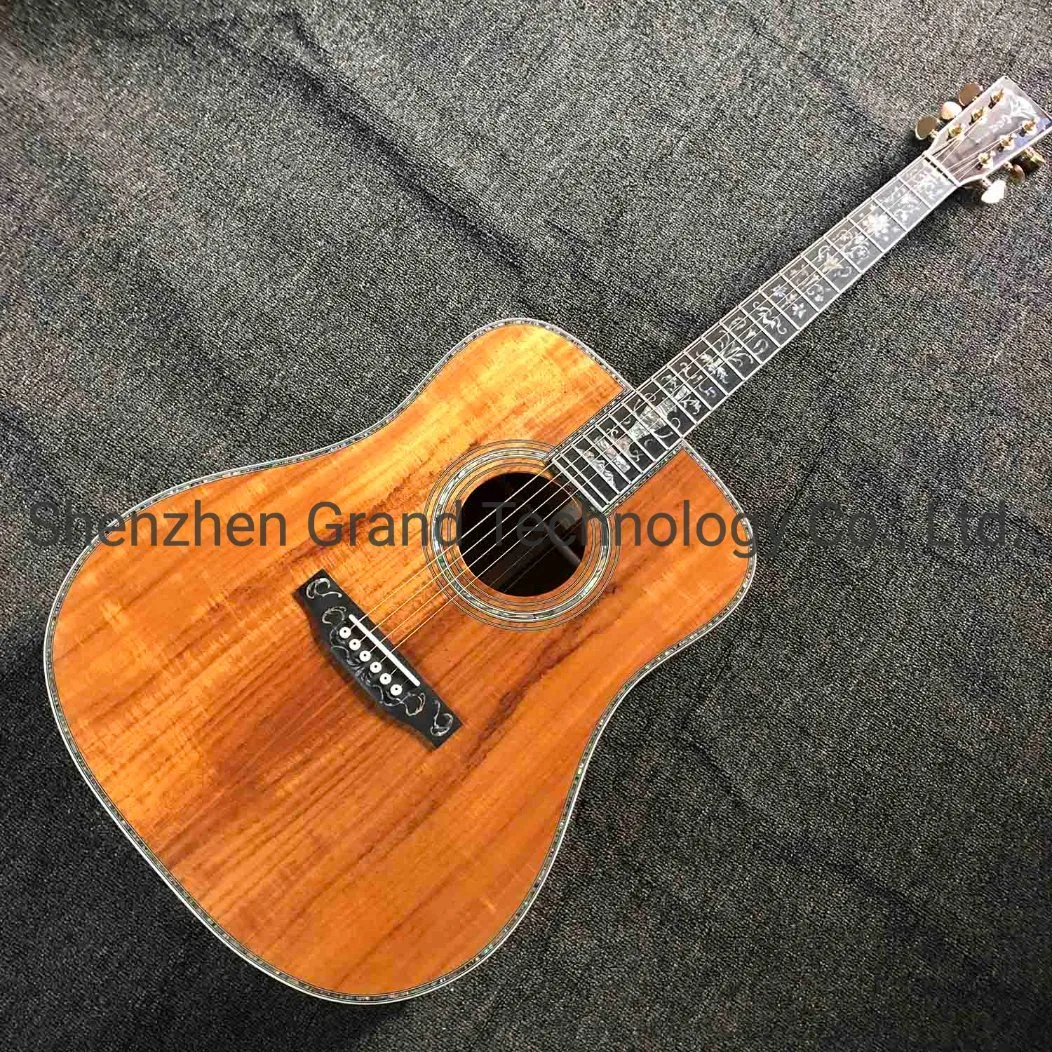 Cutaway 41 Inches D Style Koa Wood Acoustic Guitar
