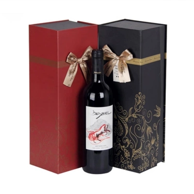 Wine Corboard Paper Packaging Box Wooden Wine Gift Box