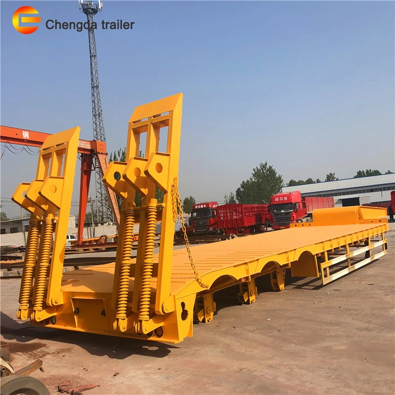 Factory Directly High Quality 3 Axle Low-Bed Semi Trailer with High Quality