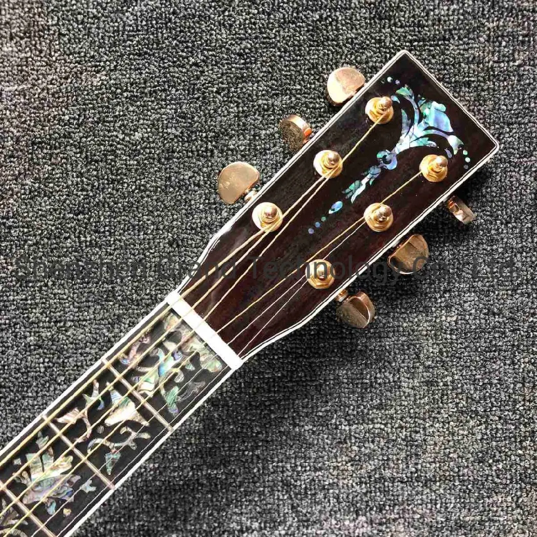 Real Abalone Inlay 41 Inch Koa Wood D45kc Classic Acoustic Guitar with Fishman 301 EQ