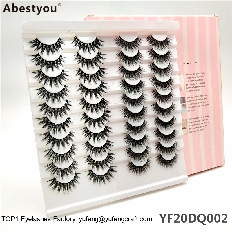 Abestyou Free Sample Wholesale Factory Low Price Full Strip Eyelash with Custom Packaging Box 100% Handmade