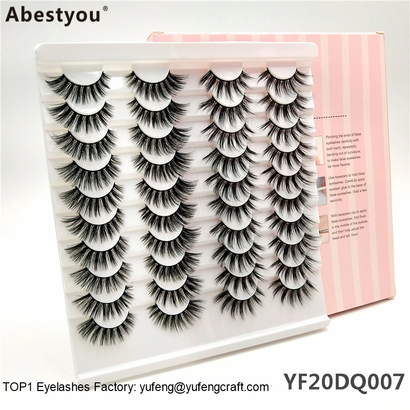 Abestyou Free Sample Wholesale Factory Low Price Full Strip Eyelash with Custom Packaging Box 100% Handmade