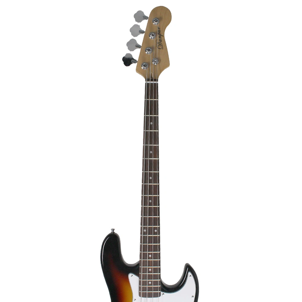 Standard Jazz Style Electric Bass Guitar with Sunburst Color