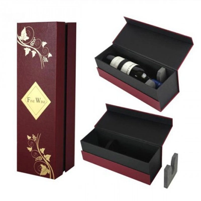 Wine Corboard Paper Packaging Box Wooden Wine Gift Box