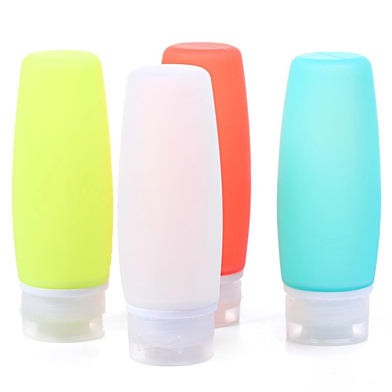 Portable Leakproof Cosmetic Mini Silicone Travel Kit BPA Free Collapsible Silicone Travel Bottles 100ml 3oz