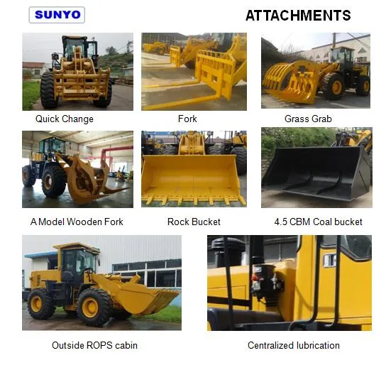 Hot Sale Sunyo Zl932g Model Mini Wheel Loader with 42kw Engine, Hot Sale for Farmers,