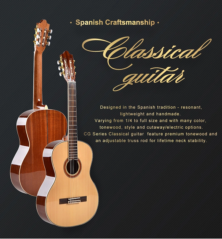 Stock Wholesle Musical Instruments Full Body 4/4 Classical Guitar