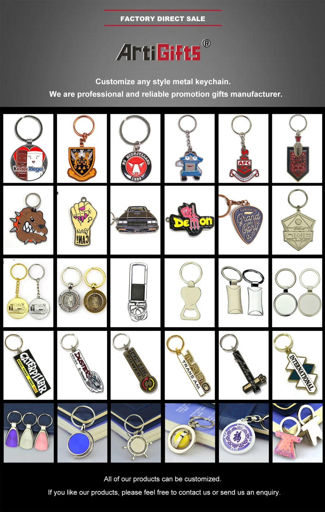 Wholesale Rotating Musical Instrument Metal Key Chain