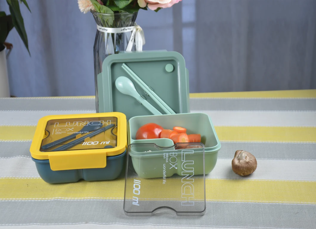 Lovely Plastic Portable Lunch Box Practical Portable Box Fruit Box with Salad Box