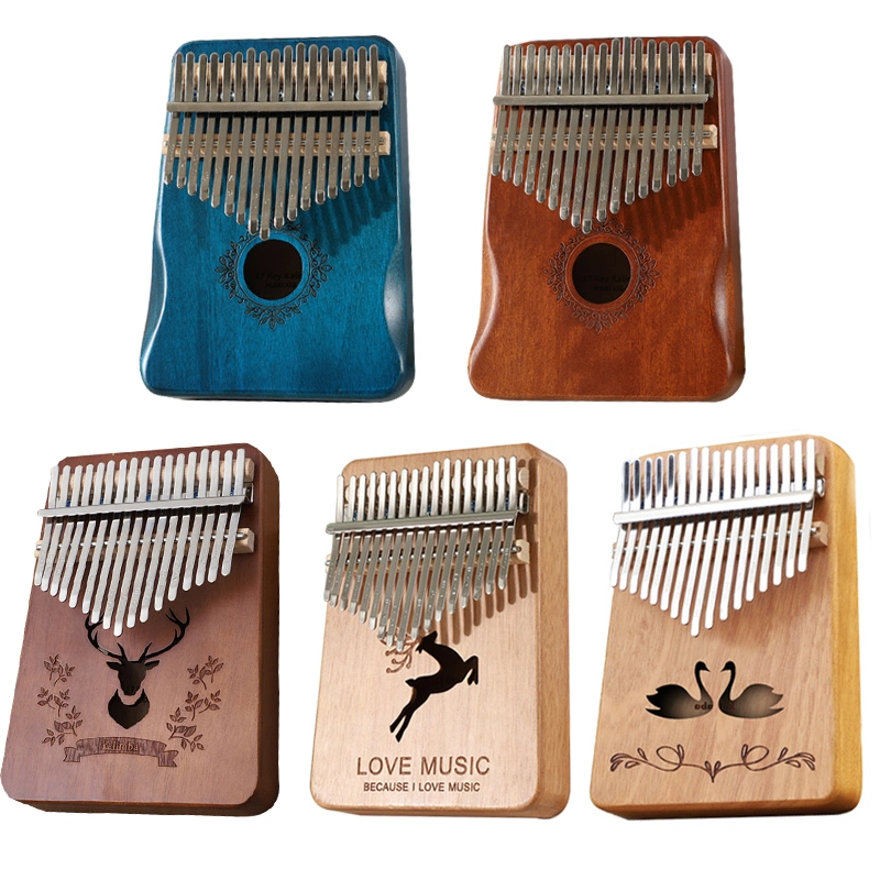 Wooden Kalimba 17 Keys Thumb Piano Toy for Kids 2 Years up  Educational Music Learning Toy with Waterproof Case for Children Baby Boys Girls
