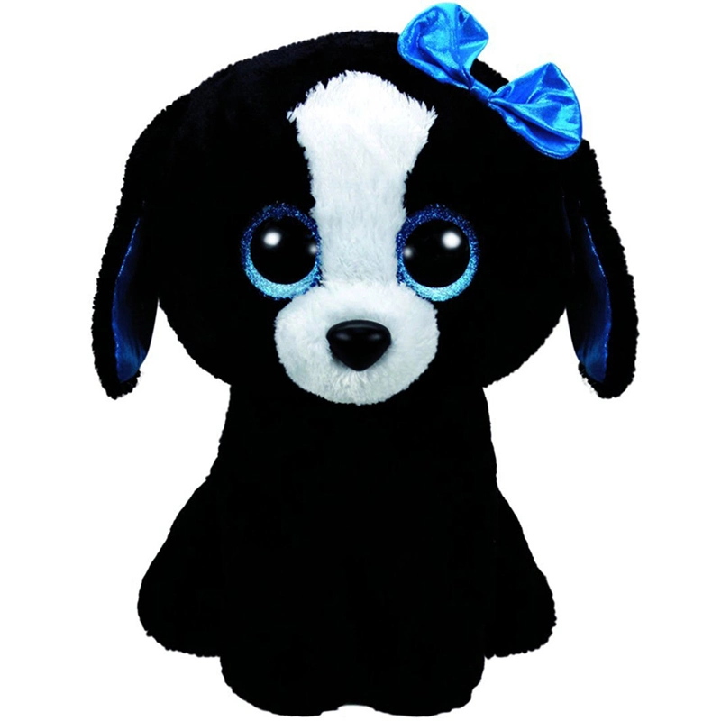 Soft Stuffed & Plush Animals Tracey The Black/White Dog Toy Doll 15cm