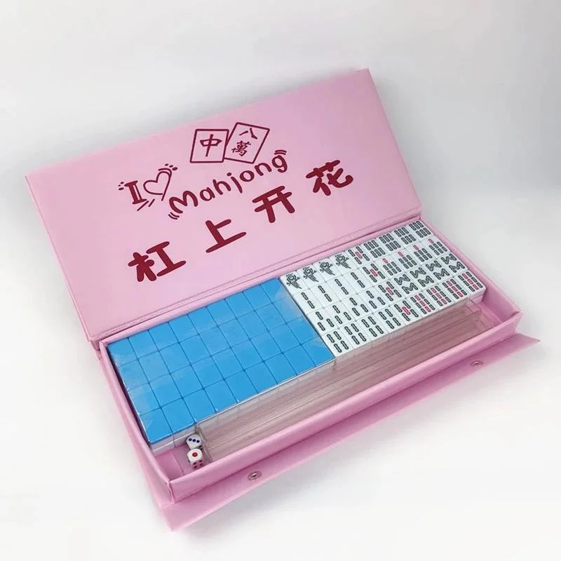 24mm Travel Chinese Mahjong Tiles Portable Travel Mini Mahjong Game