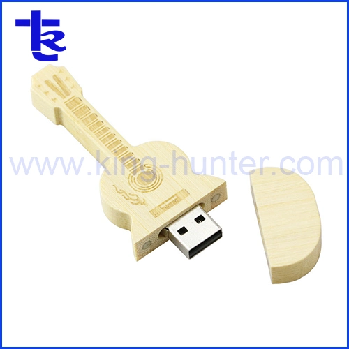 Hot Sell Musical Instruments Wooden USB Guitar Flash Disk Gifts