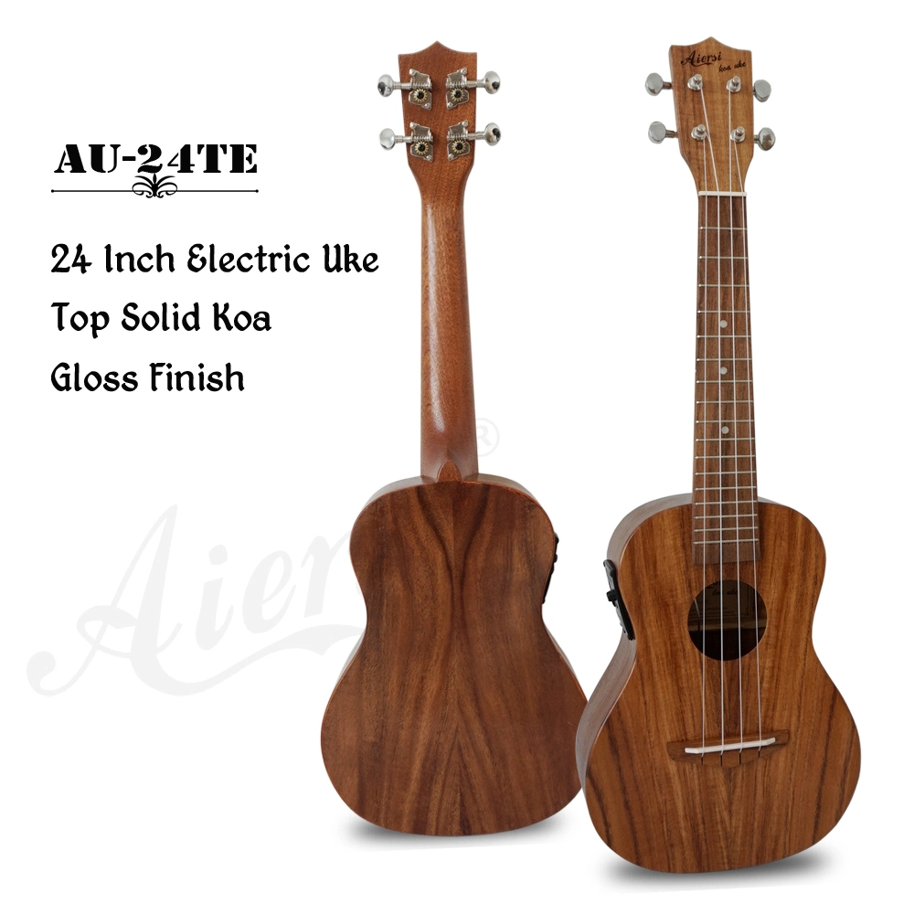 Aiersi Brand Koa Ukelele 24 Inch Concert Electric Ukulele