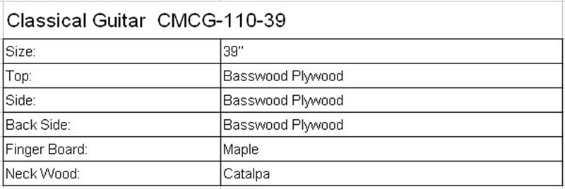 Classical Guitar, Musical Instruments (CMCG-110-39)
