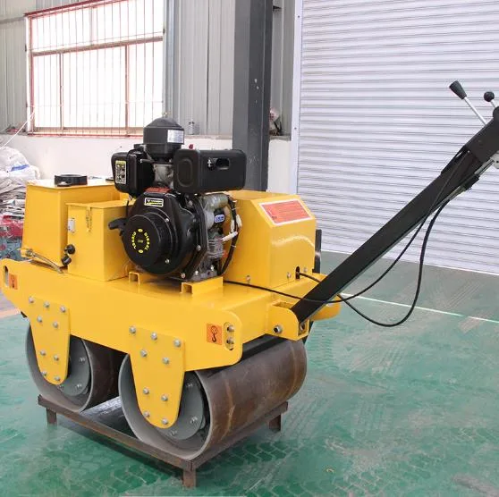 China Walk-Behind Small Double Steel Drum Diesel Roller Vibratory Roller Compactor