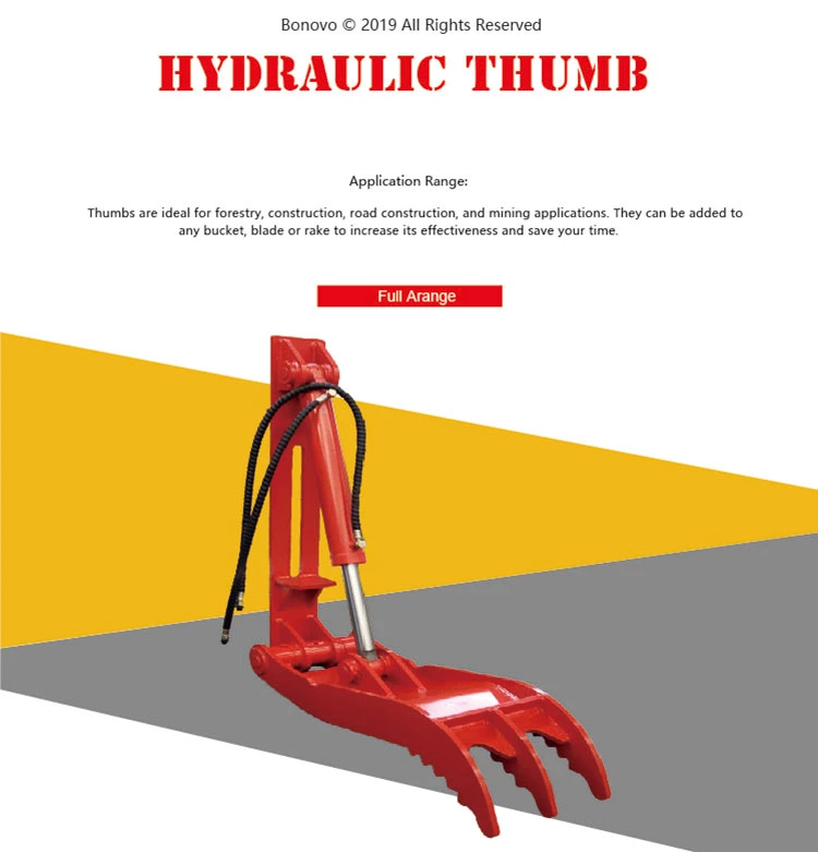 Hydraulic Thumb Excavator Bucket Thumb for Cat320