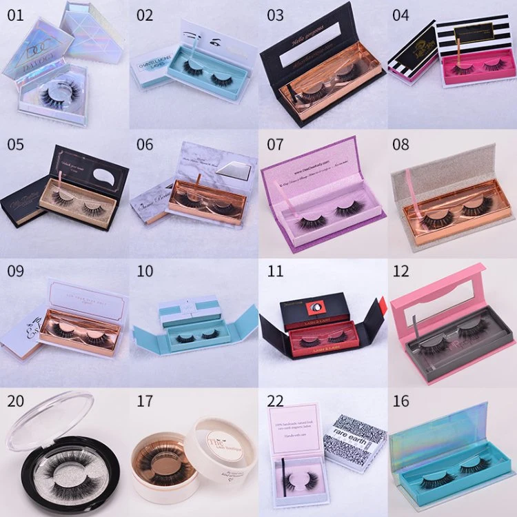 Wholesale Private Label Handmade 3D Mink Lashes Custom Eyelash Packaging Box