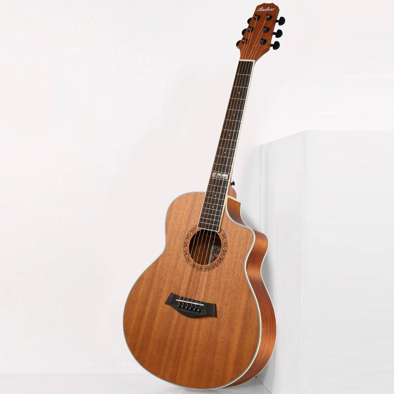 Mahogany+Rosewood+ABS Solid Acoustic Guitar with Different Color