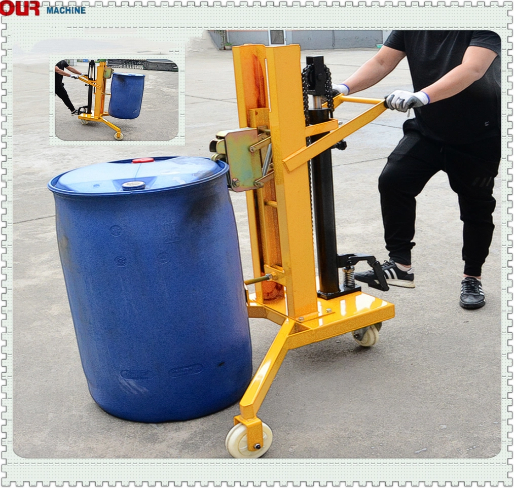 China Factory Sale Capacity 450kg Hydraulic Drum Truck, Drum Handler