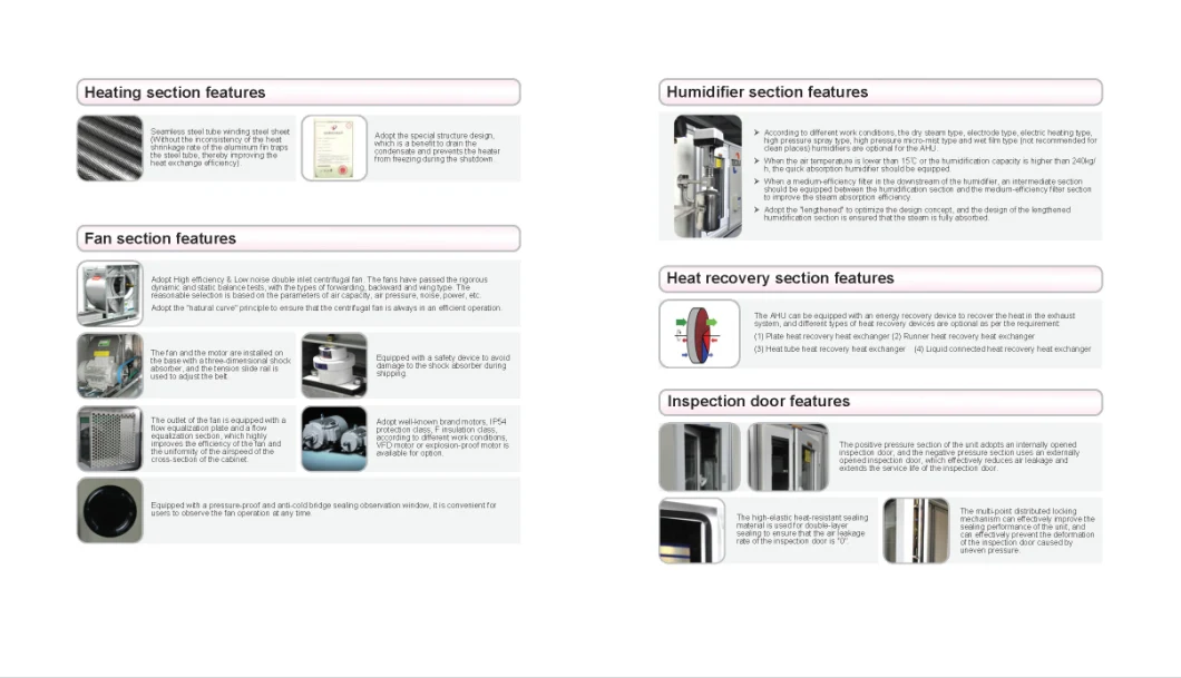 Central Station Air Handling Unit Air Handler Purified Air Constant Temperature and Humidity Ahu