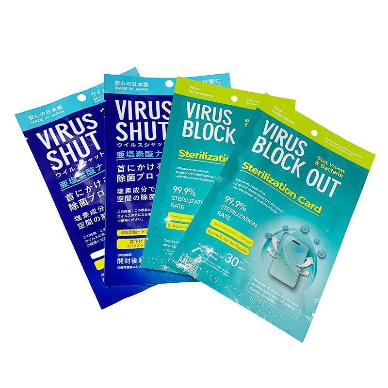 Essential Portable Anti-Virus Instant Sterilization Label Chlorine Dioxide Sterilization Card with Factory Price