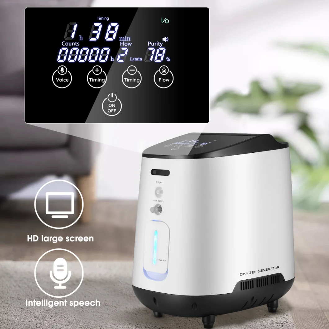 2021 New Market 1~7L ISO 13485 CE Certified Oxygen Concentrator Oxygen Therapy Device