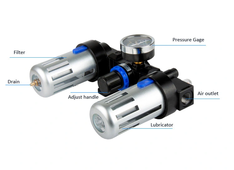 Bc3000 Frl Combination Air Source Treatment Triple Unit Oil Water Separator Filter Pressure Regulator Pneumatic