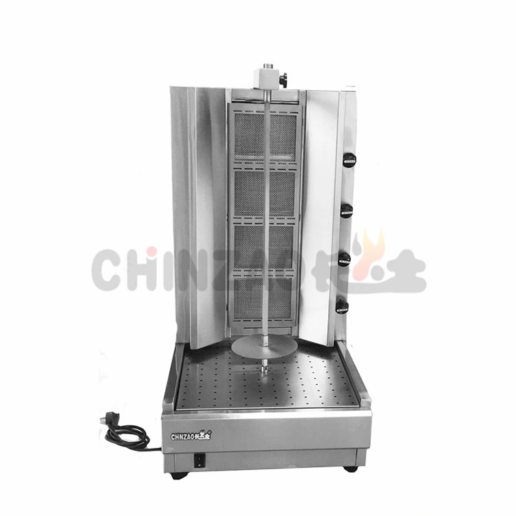 4 Burners LPG Gas Shawarma Machine Kebab Making Machine Grill Snack Machine Chz-894