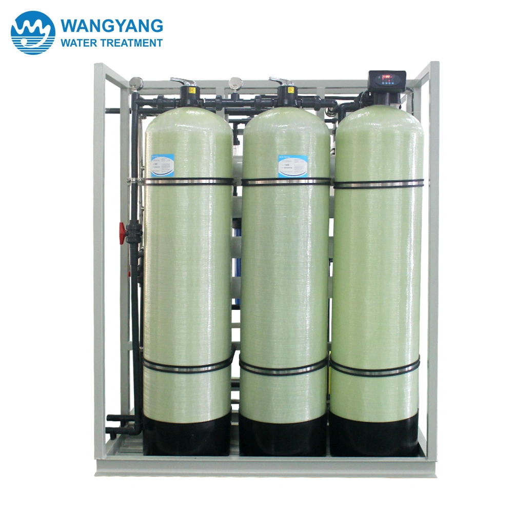 1000L/H Industry Reverse Osmosis for Hotel Drinking Water Purification with Manual Sand Carbon Softener