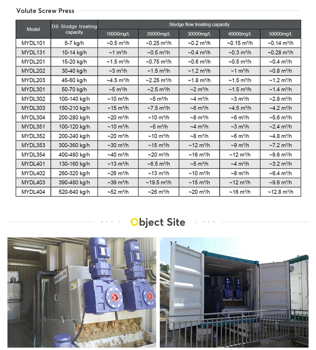 Onsite Wastewater Treatment Mobile Sludge Dewatering System with Dosing Pump