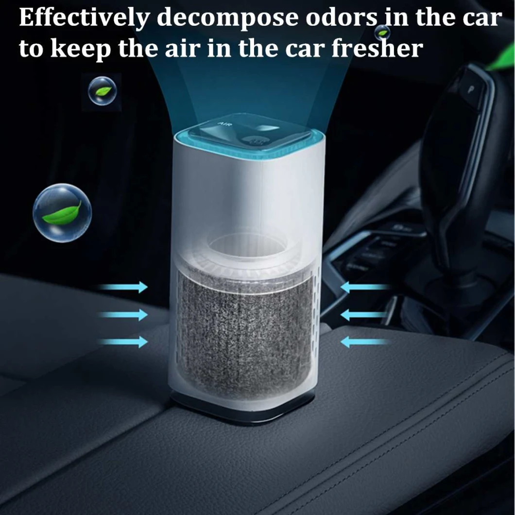 HEPA Filter USB Rechargeable Car Negative Ion Sterilization Air Fresher Purifier
