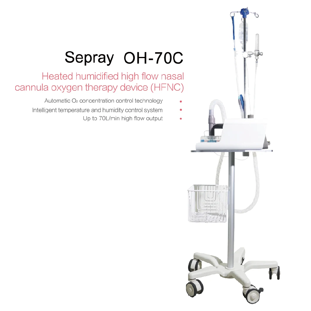 Oh-70c Heated Humidified High Flow Nasal Cannula Oxygen Therapy Device Hospital ICU Device