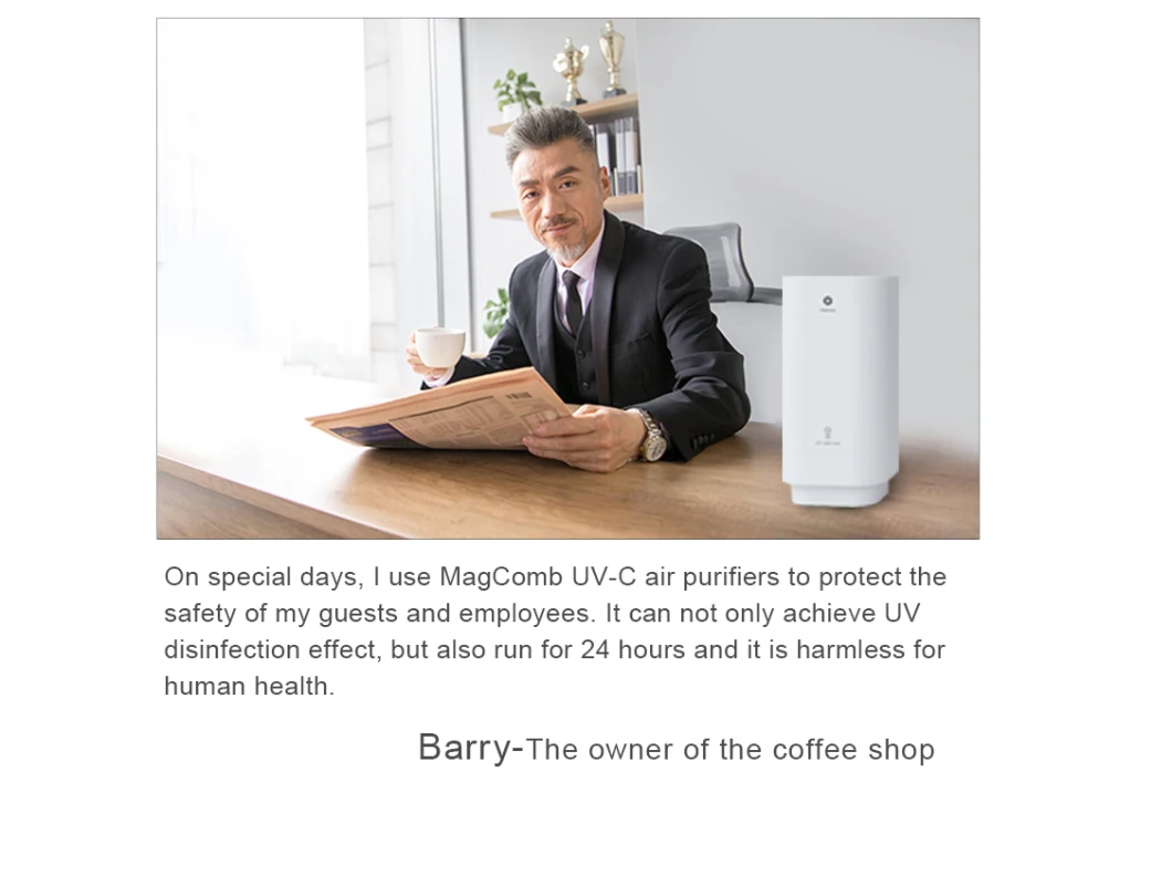 Magcomb HEPA+UVC Light Air Purifier, Air Sterilizer, Air Purifier for Virus, Air Purifier