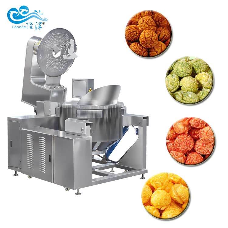 Stainless Steel Industrial Gas Electric Popcorn Processing Machine Popcorn Making Machine with Mixer on Hot Sale