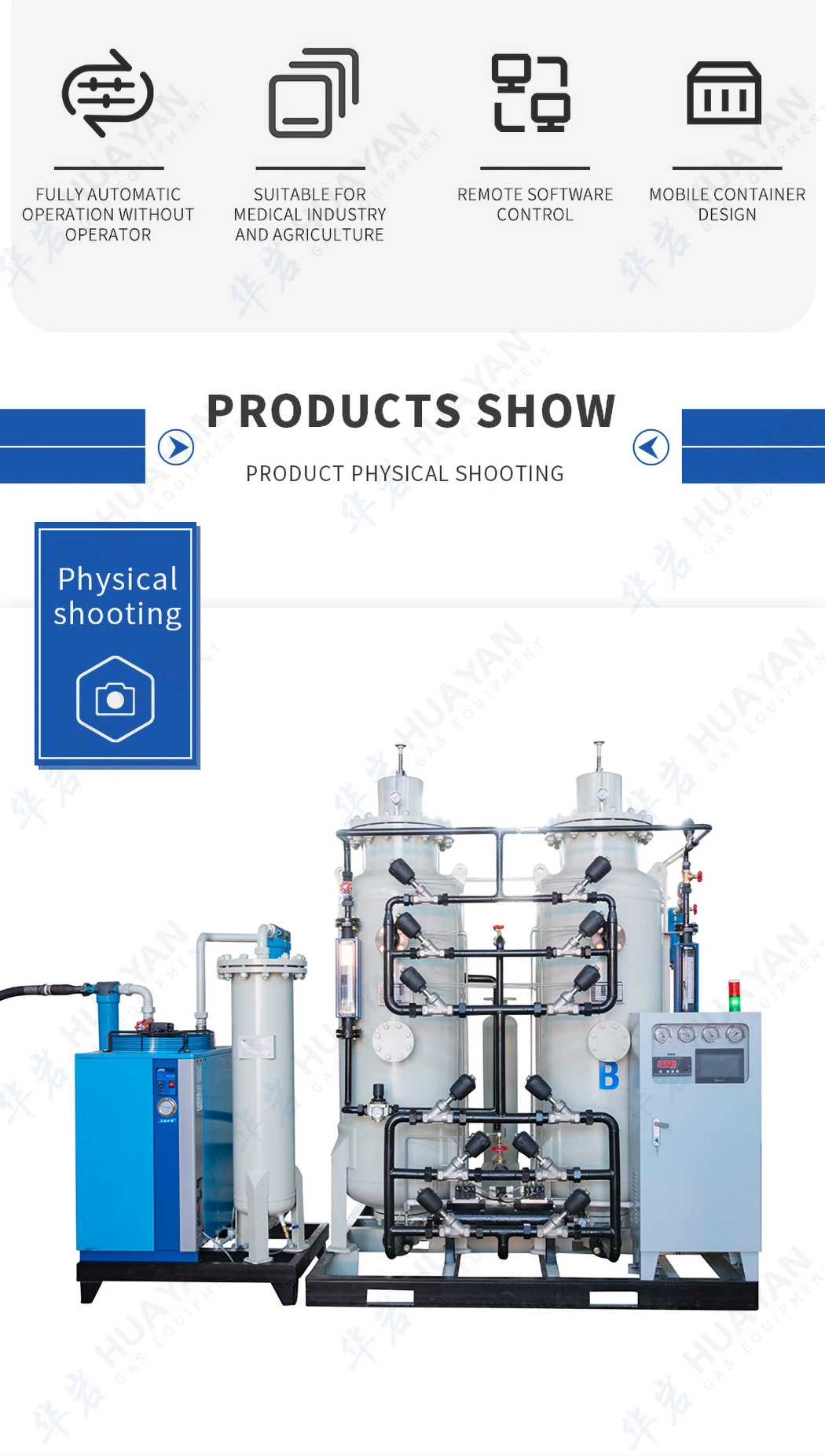 Hyo-30 Industrial Psa Oxygen Generator System Medical Oxygen Cylinder Filling System