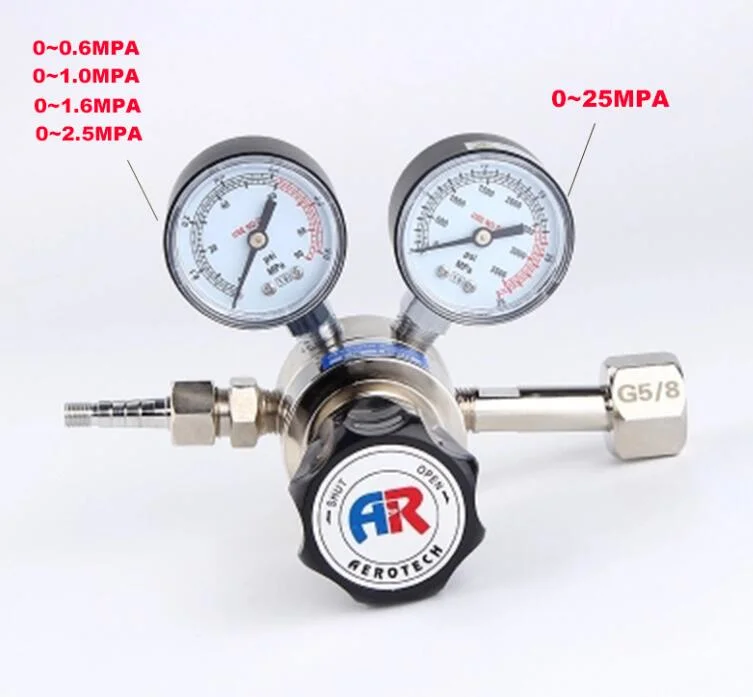 High Pressure Oxygen Nitrogen Argo Hydrogen Regulator Valve a-1h Pressure Reducer 15MPa Pressure Setting