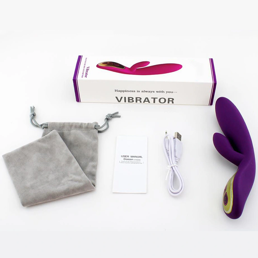Vibrating G Spot Rabbit Vibrator Rechargeable Dildo- Adult Sex Toys Clitoris Stimulator Adult Toy for Female