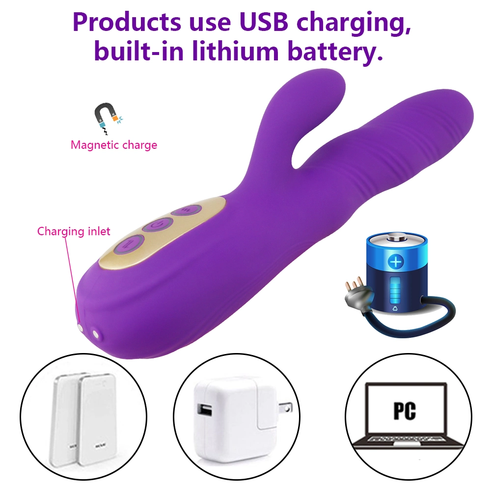 Adult Products G-Spot Dual Vibrating Stick Waterproof Multi-Speed Rabbit Adult Sex Toys Vibrator
