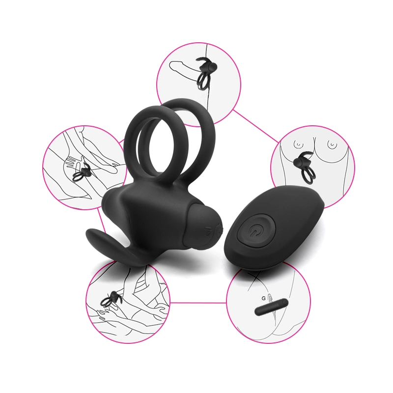 Remote Control Rabbit Vibrator Cock Ring for Gay
