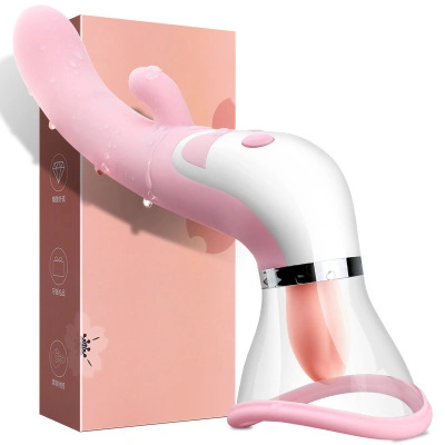 Sucking Nipple Pussy AV Wand Massager Vibrator Silicone Tongue Licking Vibrator for Women Sex Toys