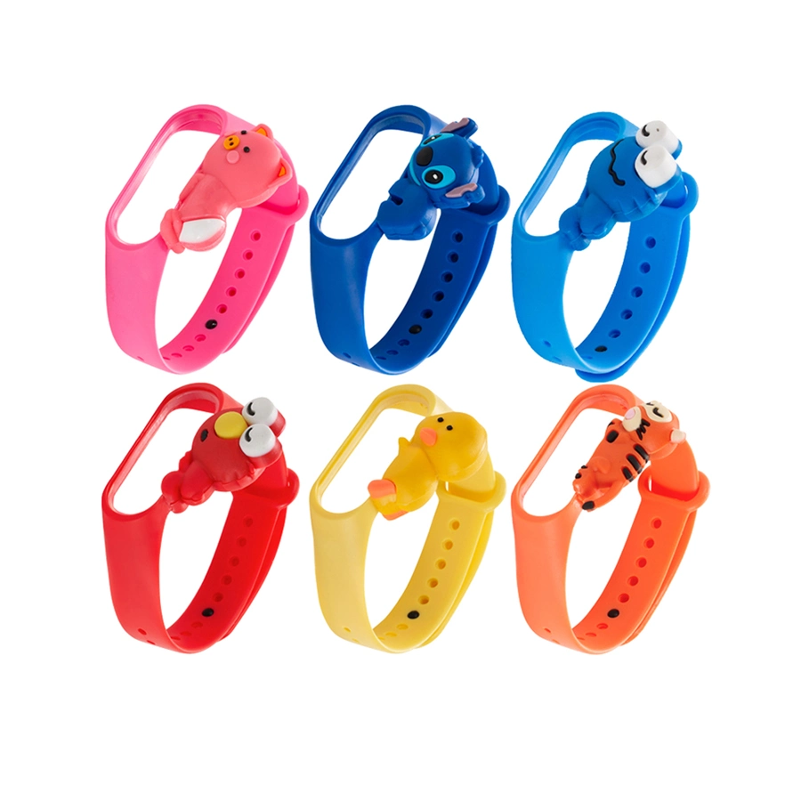 Cute Cartoon Silicone Strap Band for M3 M4 Watch Rubber Bracelet Watchbands Strap Wristband