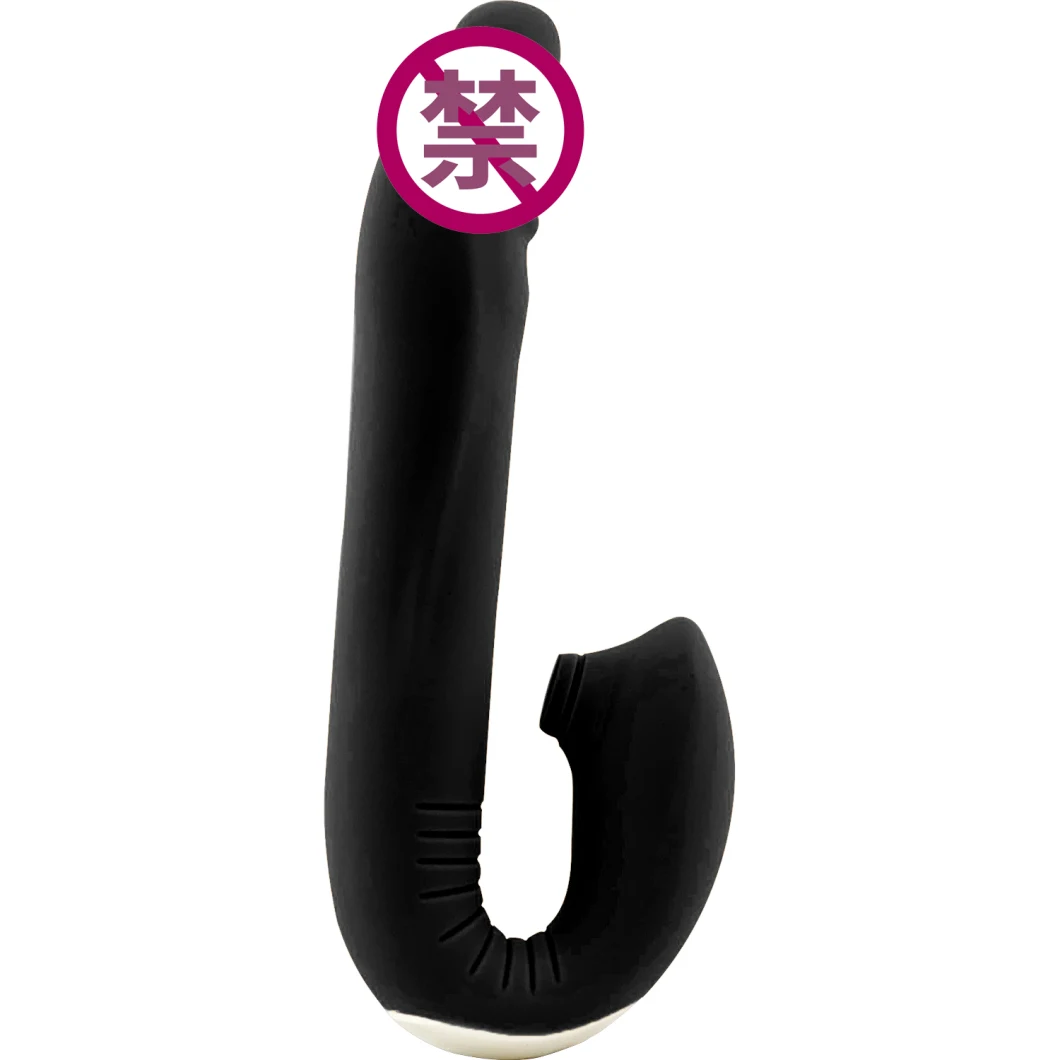 Promote High Quality Two Heads Vibrating Real Dildo Sucking Sex Toys Masturbator for Women
