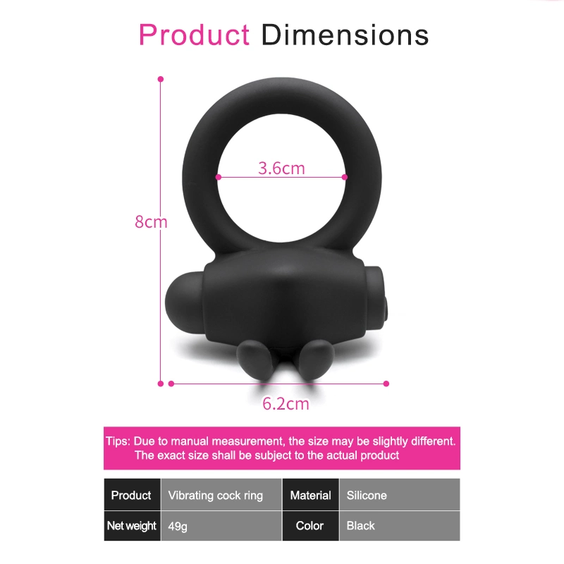 Vibrating Rabbit Cock Ring Clitoral Stimulate Massager Sex Toys for Couples