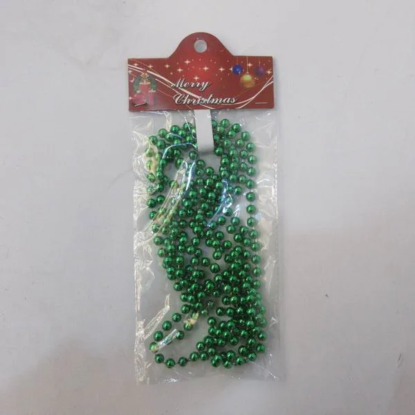Party Decorated Plastic Bead Chain Shiny Green Christmas Bead Garlands