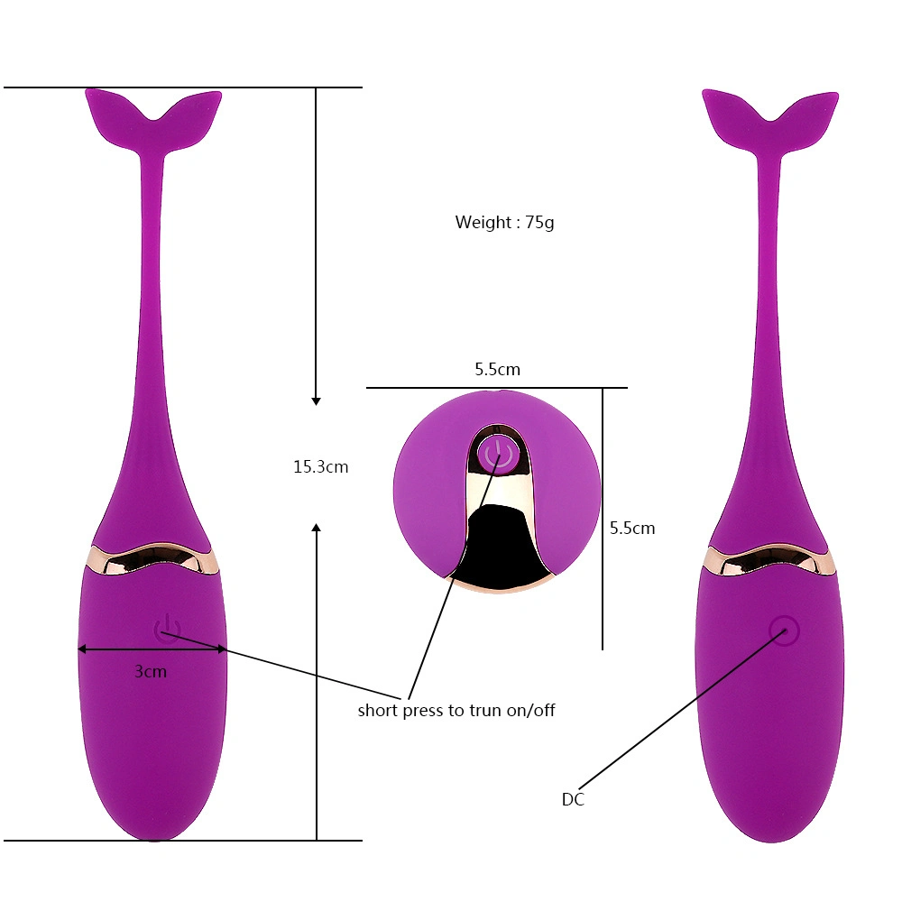 Rechargeable Mermaid Silicone Love Egg Vibrators Kit with G-Spot&Clitoris Stimulating Sex Toy for Women