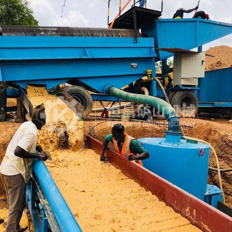 (High Recovery Rate) Alluvial Gold Washing Plant Gold Sluice Machine Gold Panning Sluice Box Pulsating Sluice Box for Sale