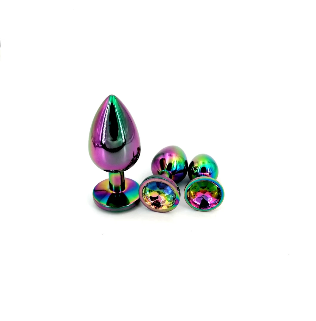 Colorful Sex Product Masturbator Anal Sex Toys Anal Plug Vibration with Jewel